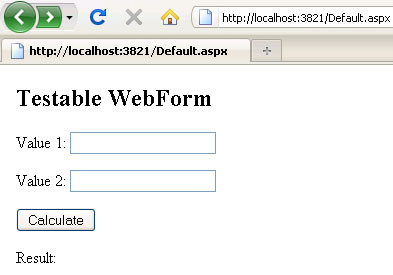 Testable WebForm
